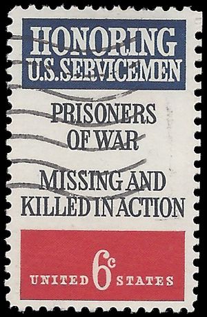 #1422 6c Honoring US Servicemen POW MIA 1970 Used