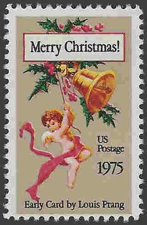 #1580c 10c Christmas Card, by Louis Prang 10.9 Perf 1975 Mint NH