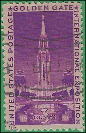 # 852 3c Golden Gate Intl. Expo San Francisco 1939 Used