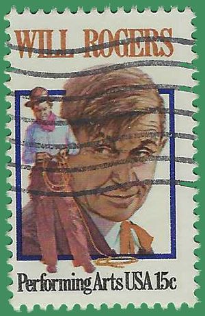#1801 15c Performing Arts Will Rogers 1979 Used