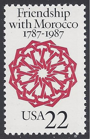 #2349 22c Friendship With Morocco 1987 Mint NH