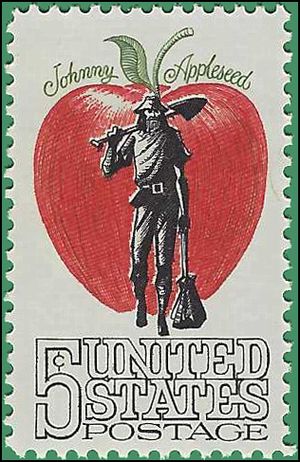 #1317 5c American Folklore Johnny Appleseed 1966 Mint NH