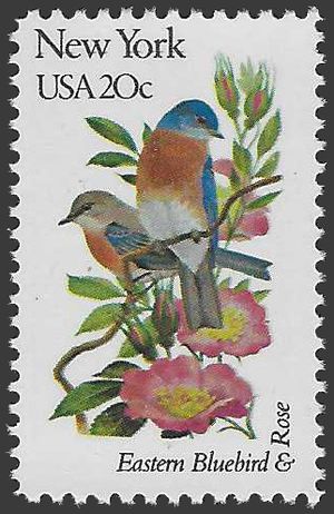 #1984 20c State Birds & Flowers New York 1982 Mint NH