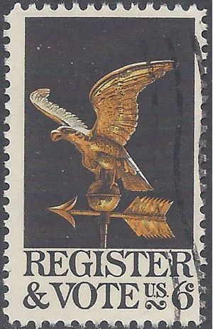 #1344 6c Register & Vote 1968 Used