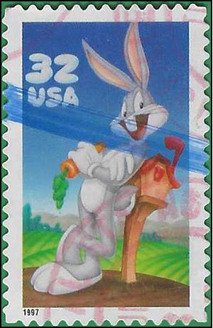 #3137 32c Bugs Bunny 1997 Used