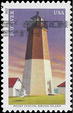 #4794 (46c Forever) Lighthouses- Point Judith, Rhode Island 2013 Used