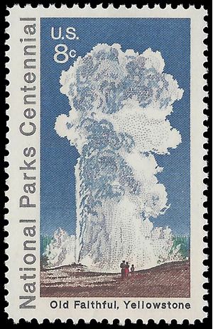 #1453 8c National Parks Centennial Old Faithful  1972 Mint NH