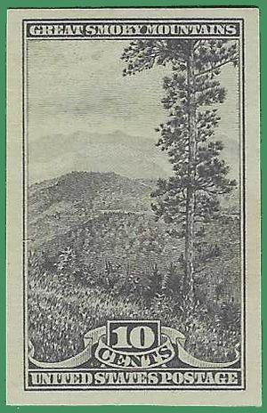 # 765 10c National Parks Great Smokey Mountains Imperf. 1935 Mint NH NGAI