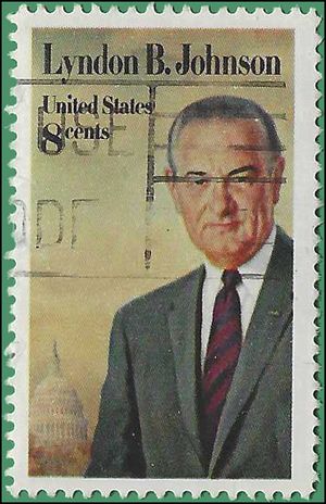 #1503 8c Lyndon B. Johnson 1973 Used