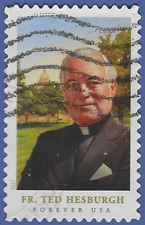 #5241 (49c Forever) Father Theodore Hesburgh 2017 Used