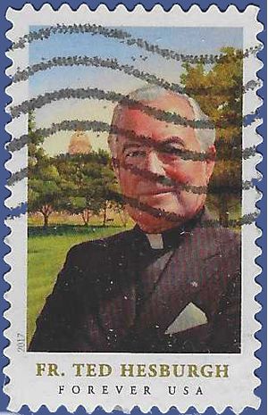 #5241 (49c Forever) Father Theodore Hesburgh 2017 Used