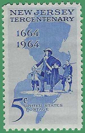 #1247 5c New Jersey Tercentenary 1964 Mint NH