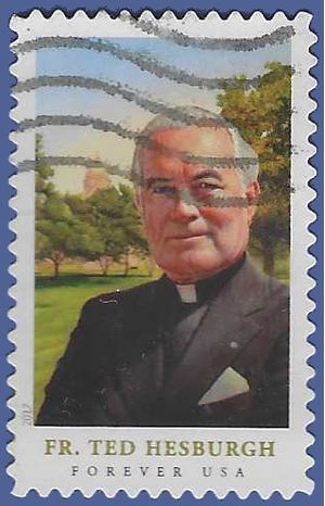 #5241 (49c Forever) Father Theodore Hesburgh 2017 Used
