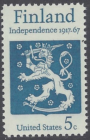 #1334 5c Finland - 50th Anniv. of Independence 1967 Mint NH