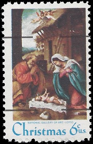 #1414a 6c Christmas Nativity Precanceled 1970 Mint NH