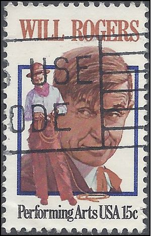 #1801 15c Performing Arts Will Rogers 1979 Used