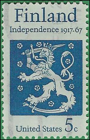 #1334 5c Finland - 50th Anniversary of Independence 1967 Used