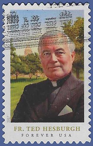#5241 (49c Forever) Father Theodore Hesburgh 2017 Used