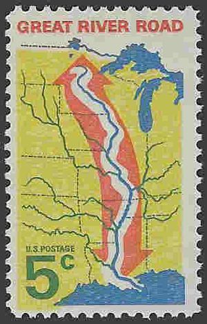 #1319 5c Mississippi River-The Great River Road 1966 Mint NH