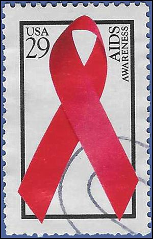 #2806 29c Aids Awareness 1993 Used