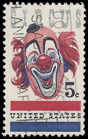 #1309 5c American Circus 1966 Used