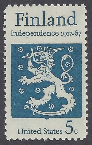 #1334 5c Finland - 50th Anniv. of Independence 1967 Mint NH