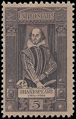 #1250 5c William Shakespeare 1964 Mint NH