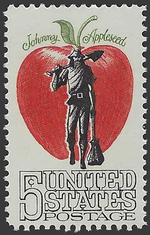 #1317 5c American Folklore Johnny Appleseed 1966 Mint NH