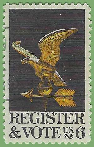 #1344 6c Register & Vote 1968 Used