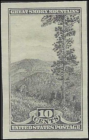 # 765 10c National Parks Great Smokey Mountains Imperf. 1935 Mint NH NGAI