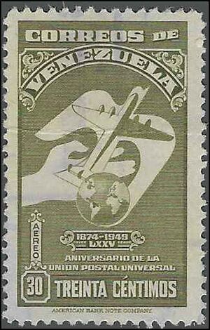Venezuela #C 288 1950 Used Crease