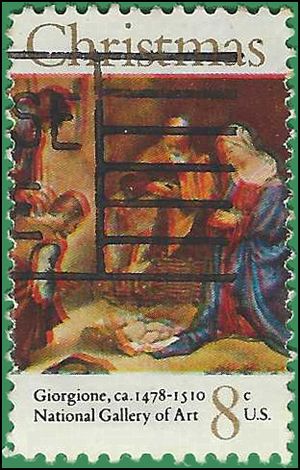 #1444 8c Adoration of the Shepherds 1971 Used