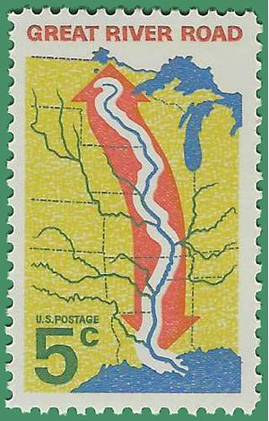 #1319 5c Mississippi River-The Great River Road 1966 Mint NH