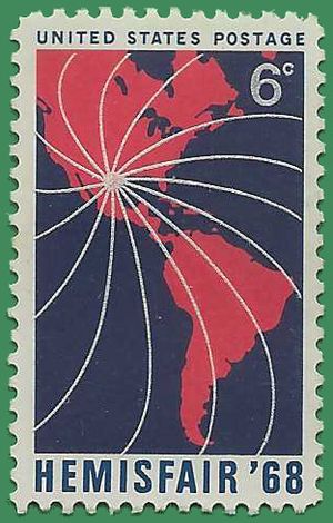 #1340 6c Hemisfair '68 Exhibition 1968 Used