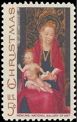 #1336 5c Christmas Madonna and Child 1967 Mint NH