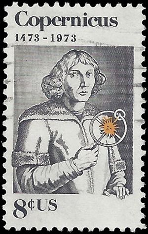#1488 8c Nicolaus Copernicus Polish Astronomer 1973 Used
