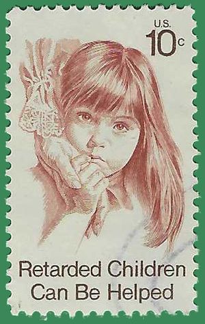 #1549 10c Retarded Children 1974 Used