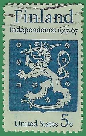 #1334 5c Finland - 50th Anniversary of Independence 1967 Used