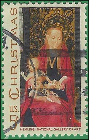 #1336 5c Christmas Madonna and Child 1967 Used