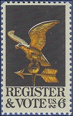 #1344 6c Register & Vote 1968 Mint NH