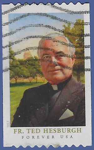 #5242 (49c Forever) Father Theodore Hesburgh Coil Single 2017 Used