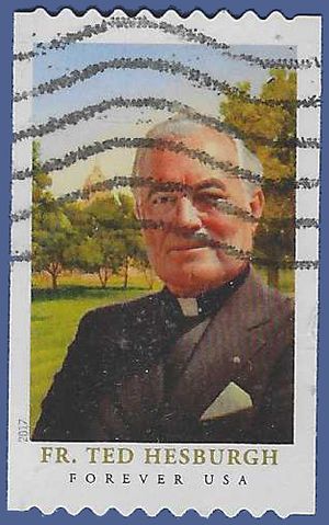 #5242 (49c Forever) Father Theodore Hesburgh Coil Single 2017 Used