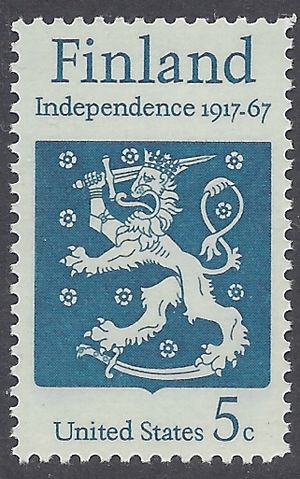 #1334 5c Finland - 50th Anniv. of Independence 1967 Mint NH