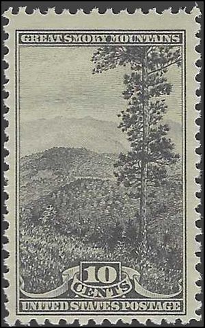 # 749 10c National Parks Great Smokey Mountains 1934 Mint NH