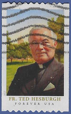 #5242 (49c Forever) Father Theodore Hesburgh Coil Single 2017 Used
