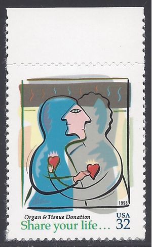 #3227 32c Organ & Tissue Donation 1998 Mint NH