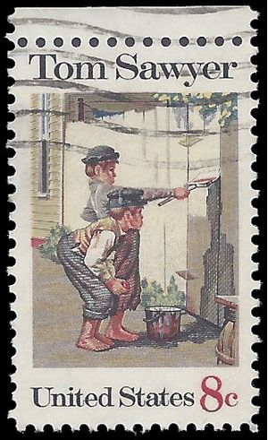 #1470 8c American Folklore Tom Sawyer 1972 Used