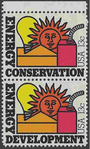 #1723-1724 13c Energy Conservation 1977 Mint NH