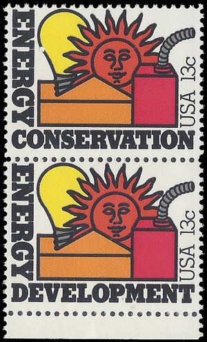 #1723-1724 13c Energy Conservation 1977 Mint NH