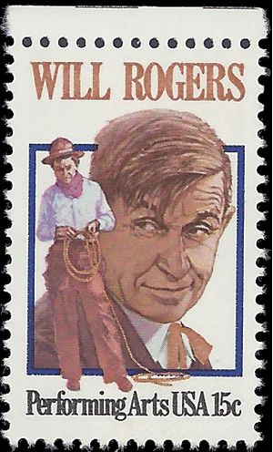 #1801 15c Performing Arts Will Rogers 1979 Mint NH